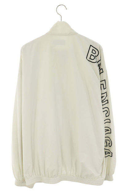 BALENCIAGA Shoulder Logo Nylon Track Jacket White Size XL