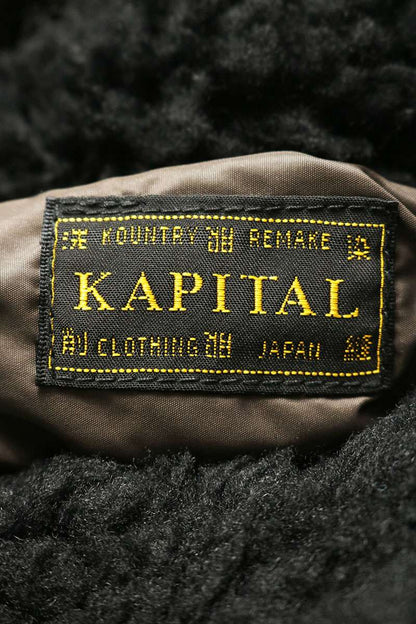 KAPITAL Reversible Bone Fleece Jacket Black Size 3