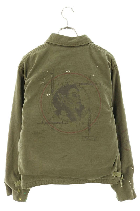 ENFANTS RICHES DEPRIMES Back Print Jacket Khaki Size L
