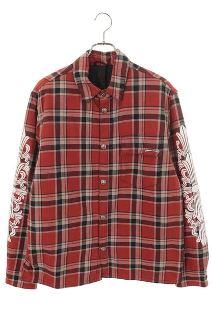 Chrome Hearts WORKN JNKYD Plaid Floral Shirt Jacket Size M
