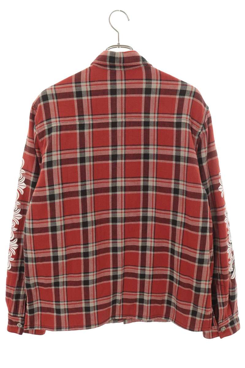 Chrome Hearts WORKN JNKYD Plaid Floral Shirt Jacket Size M