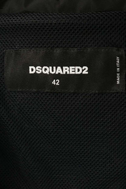 DSQUARED S74AM1676 Faux Leather Hooded Blouson Black Size 42