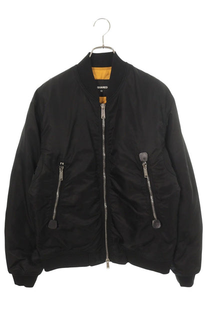 DSQUARED S71AM0985 Back Logo MA-1 Jacket Black Size 52