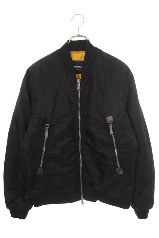 DSQUARED S71AM0985 Back Logo MA-1 Jacket Black Size 52