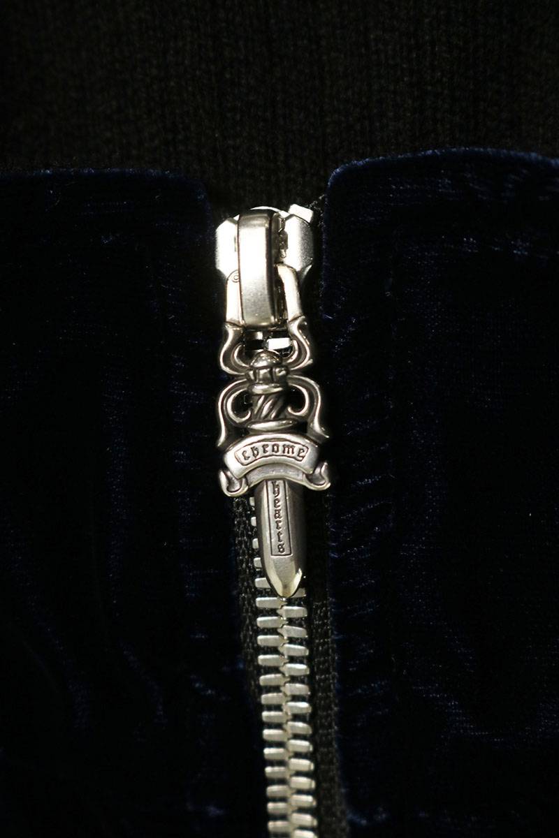 Chrome Hearts Velvet Logo Embroidered Track Jacket Size L