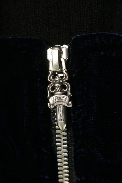 Chrome Hearts Velvet Logo Embroidered Track Jacket Size L