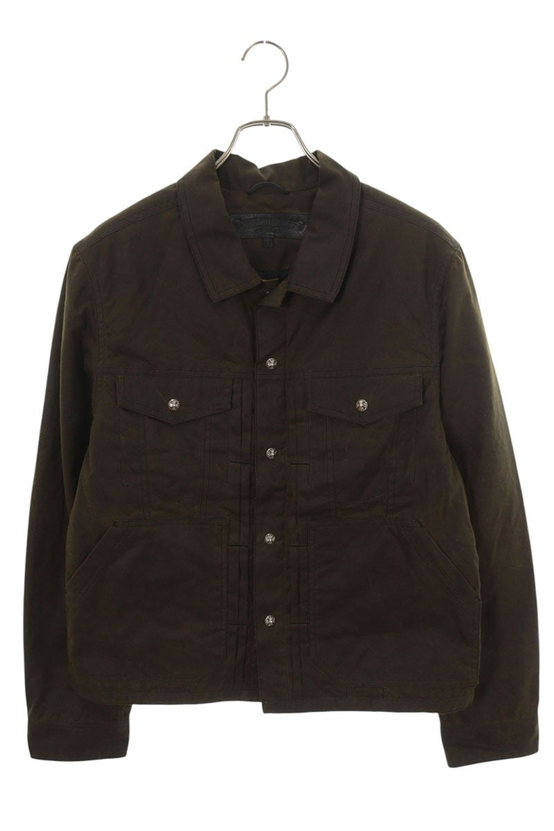 Chrome Hearts Cross Ball Button Jacket Khaki/Silver Size M