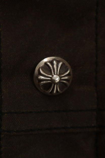Chrome Hearts Cross Ball Button Jacket Khaki/Silver Size M