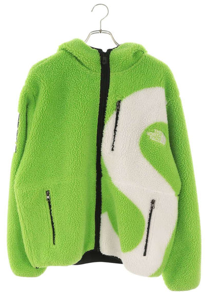SUPREME 20AW S Logo Hooded Fleece Jacket Green Size M