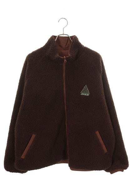 love ear art Logo Embroidered Reversible Jacket Brown Size L