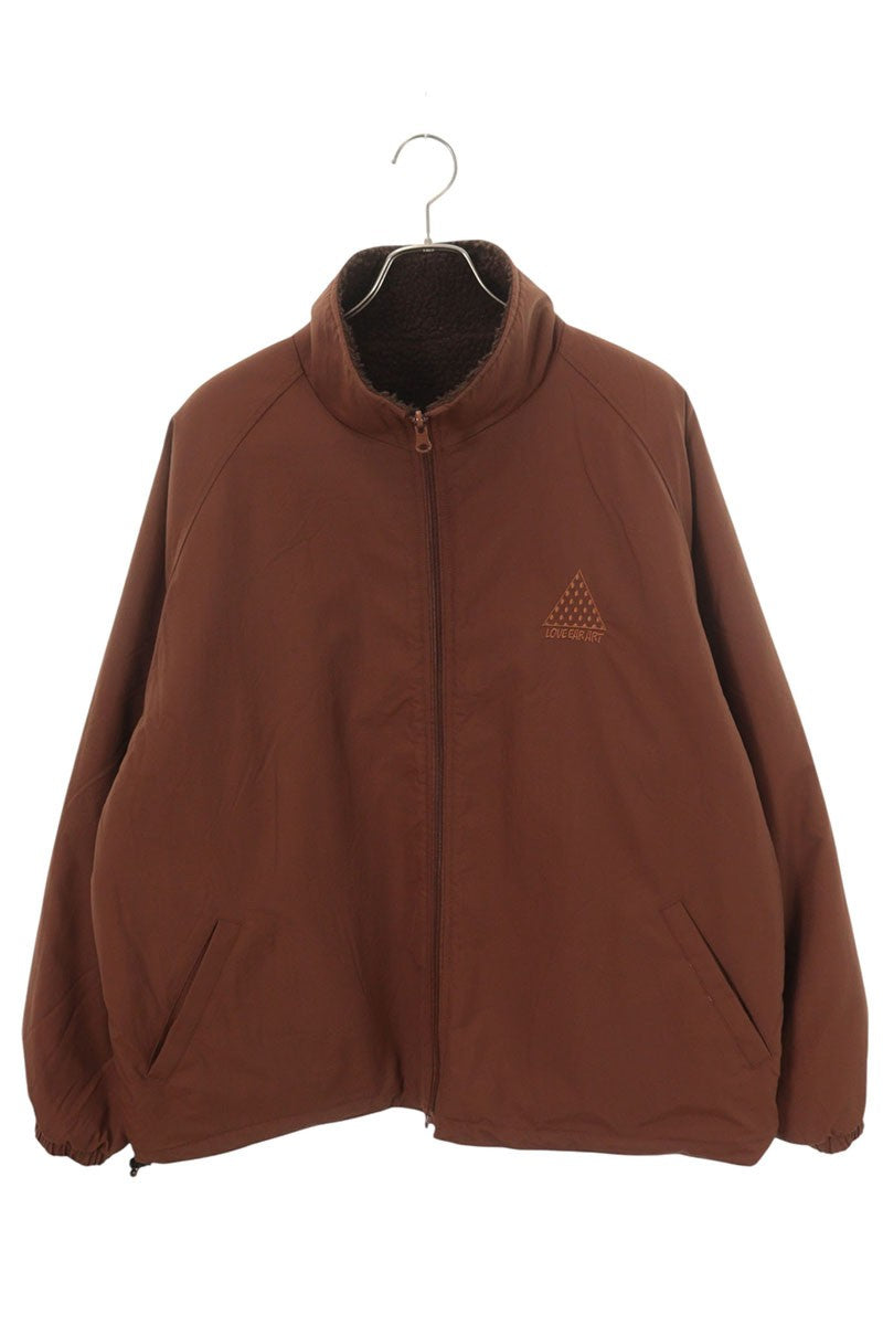 love ear art Logo Embroidered Reversible Jacket Brown Size L