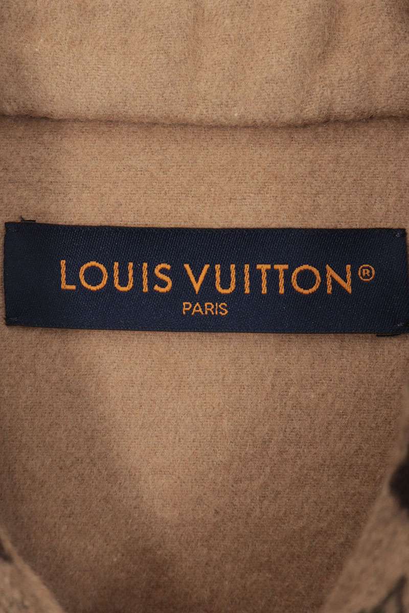 LOUISVUITTON 25SS Monogram Wool Overshirt Beige Blouson Size 46