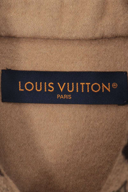 LOUISVUITTON 25SS Monogram Wool Overshirt Beige Blouson Size 46