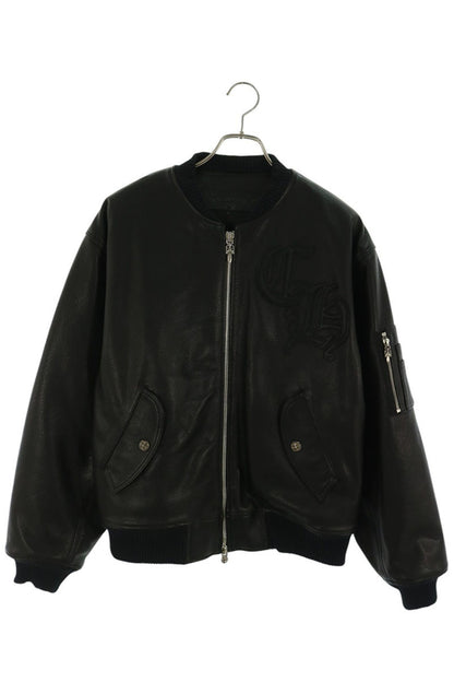 Chrome Hearts ON TARGET CH Leather Bomber Jacket Size M