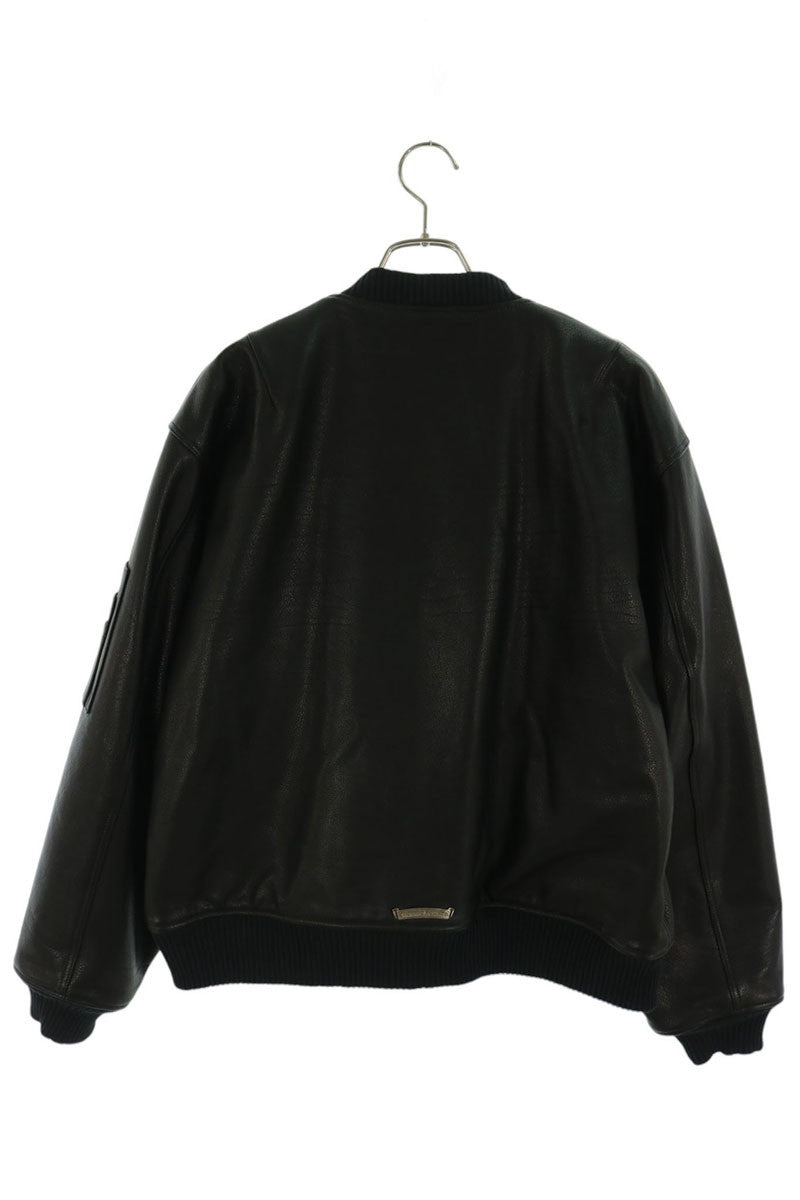 Chrome Hearts ON TARGET CH Leather Bomber Jacket Size M