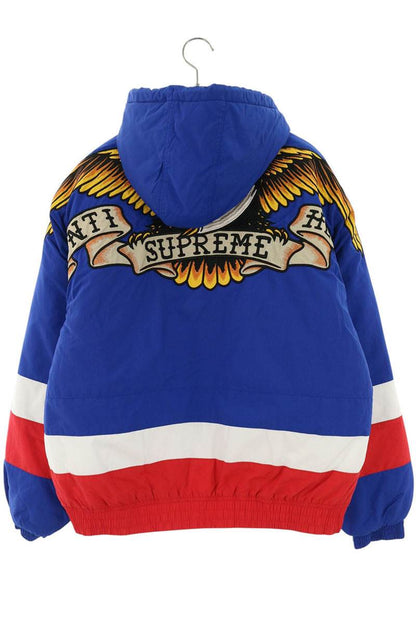 SUPREME 25AW x ANTIHERO Hooded Stadium Jacket Blue Size M