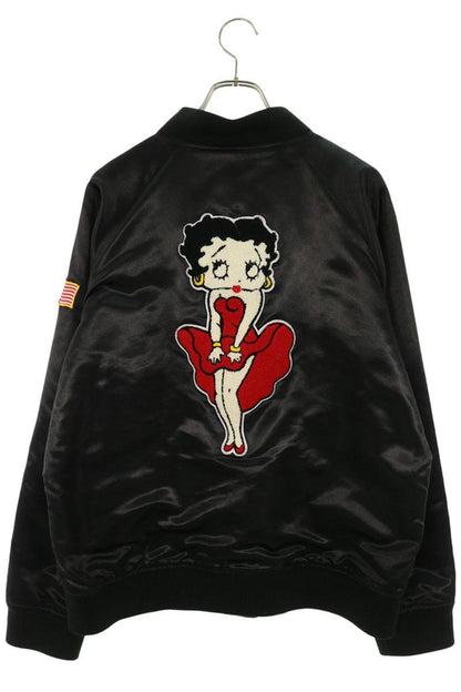 SUPREME Betty Boop Satin Club Jacket Black Size L