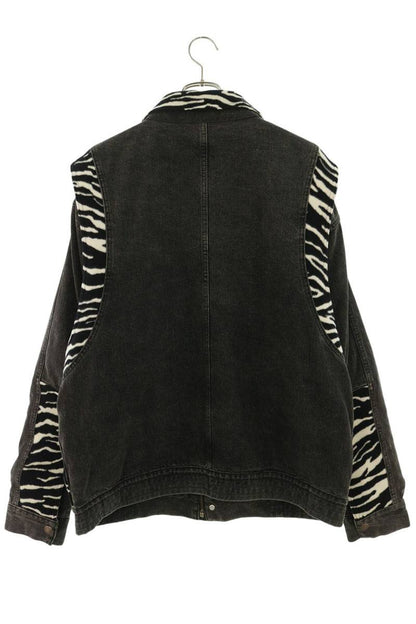 CELINE 2Q294947F Paneled Blouson Black Size XL