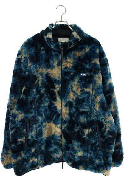 KITH Ice Dye Harper Vintage Sherpa Jacket Blue Size XXL
