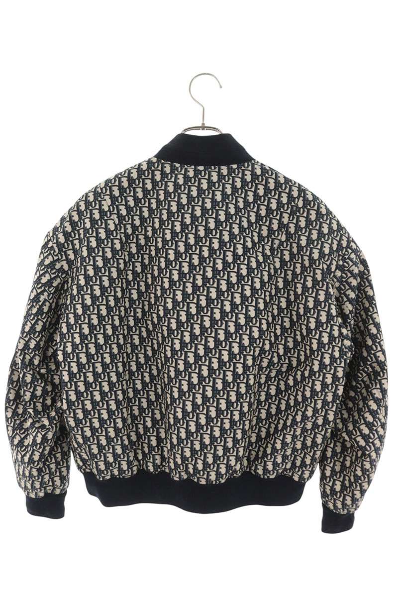 Christian Dior Navy Gray Poly Blouson Jacket Size L