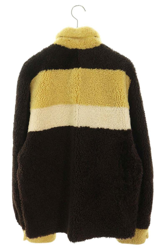 WALES BONNER Shearling Jacket Brown/Beige Size 46