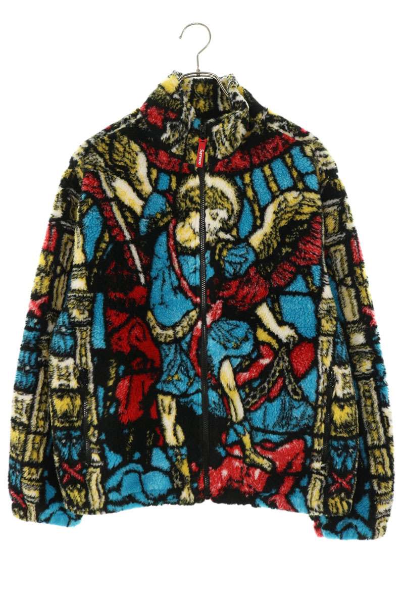 SUPREME Saint Michael Zip-Up Fleece Jacket Multi Size M