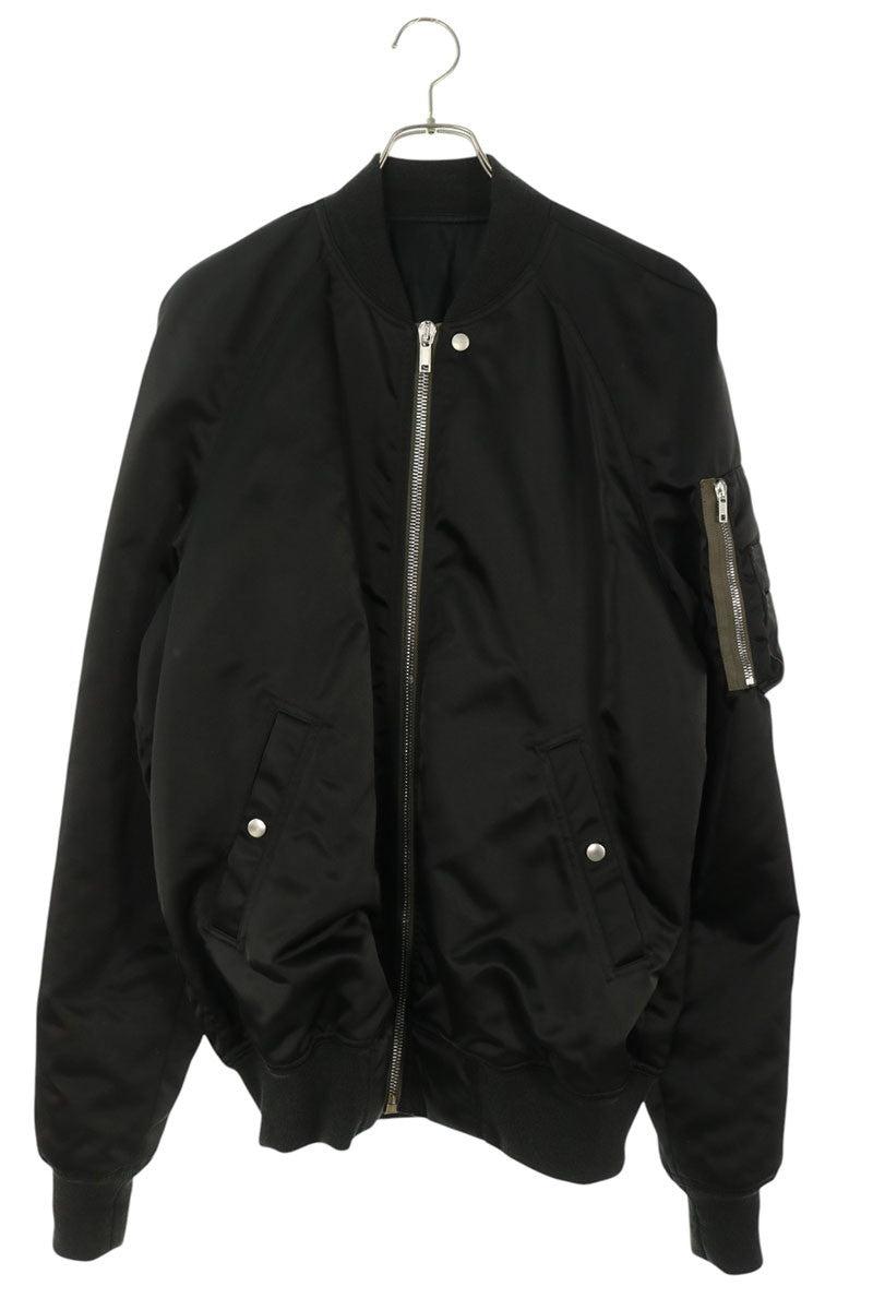 Rick Owens Nylon Zip Flight Jacket Black Size 50