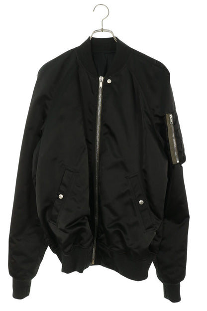 Rick Owens Nylon Zip Flight Jacket Black Size 50