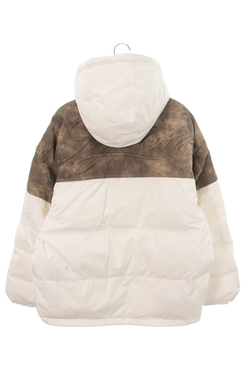 SUPREME 25AW Leather Yoke Puffer Jacket White Size XL