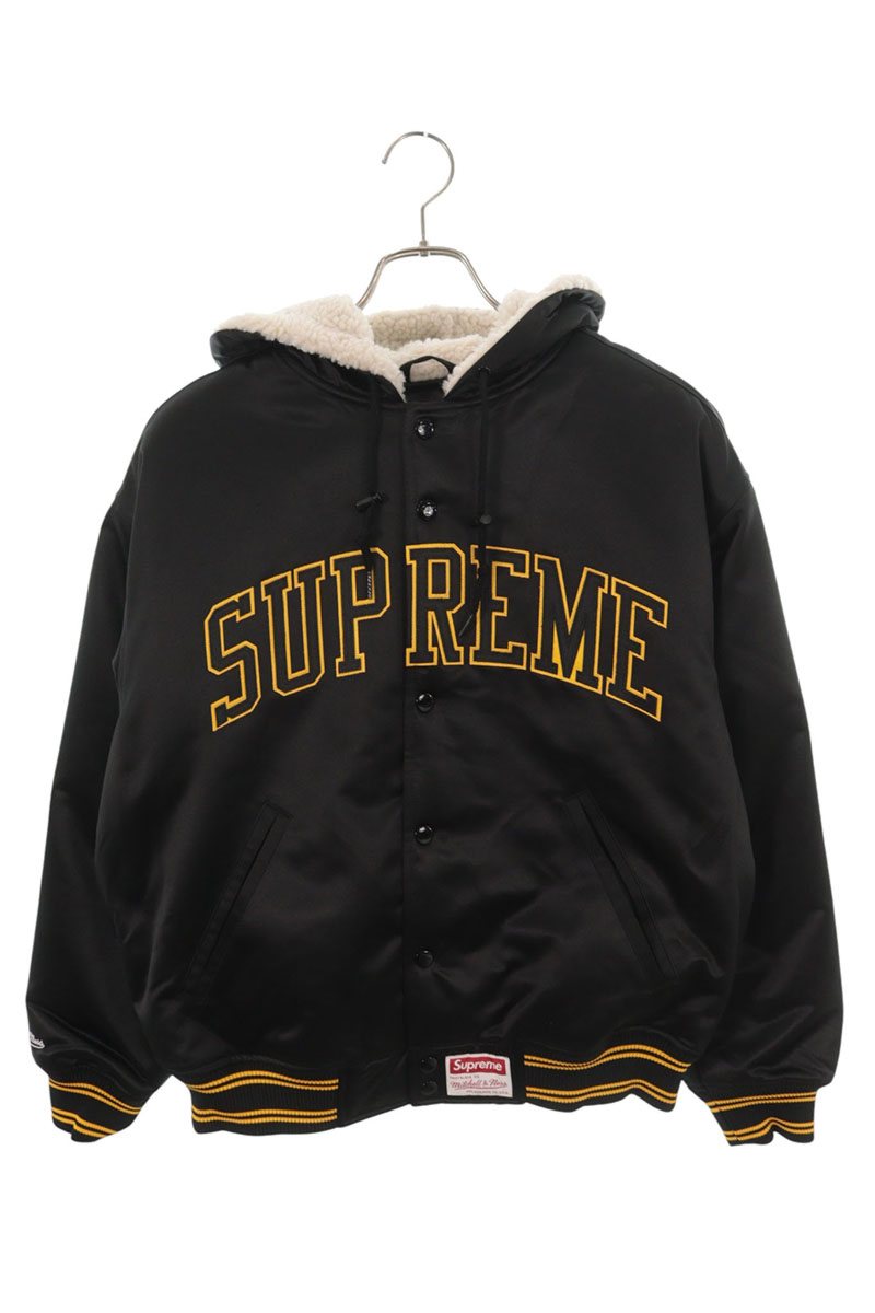 SUPREME 25AW Mitchell & Ness Hooded Varsity Jacket Size S