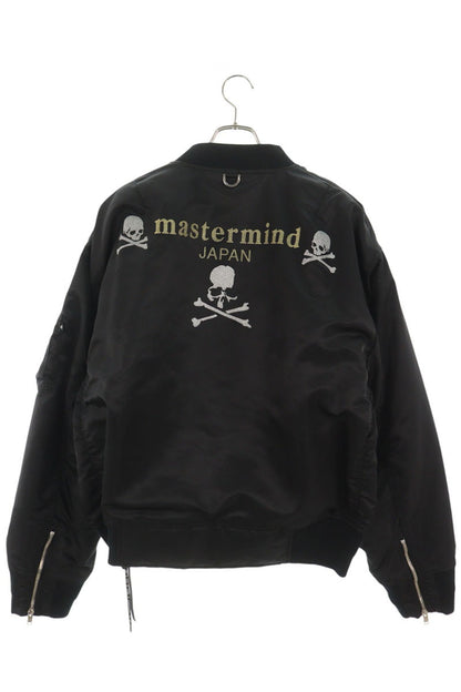 mastermind Back Skull MA-1 Bomber Jacket Black Size XL