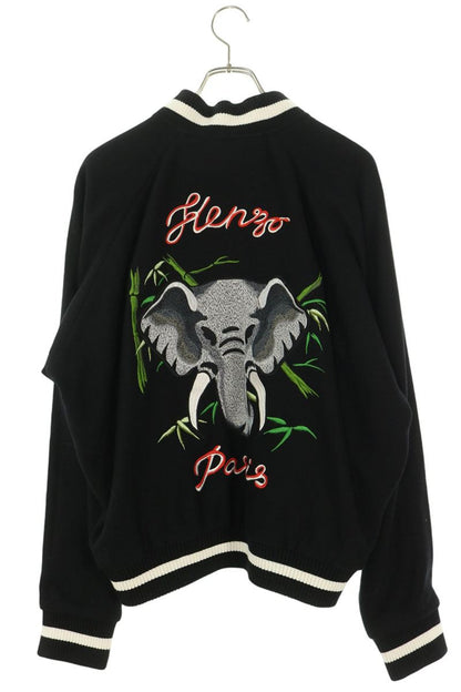 KENZO Elephant Embroidery Wool Blend Jacket Multi Size M