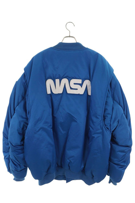 BALENCIAGA 663083 TKD01 Logo Patch Nylon Blouson Size 48