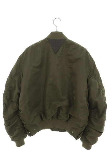 BOTTEGA VENETA Padded Nylon Bomber Jacket Olive Size 50