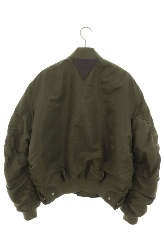BOTTEGA VENETA Padded Nylon Bomber Jacket Olive Size 50