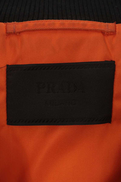 PRADA RE-NYLON Triangle Pocket Bomber Jacket Black Size M