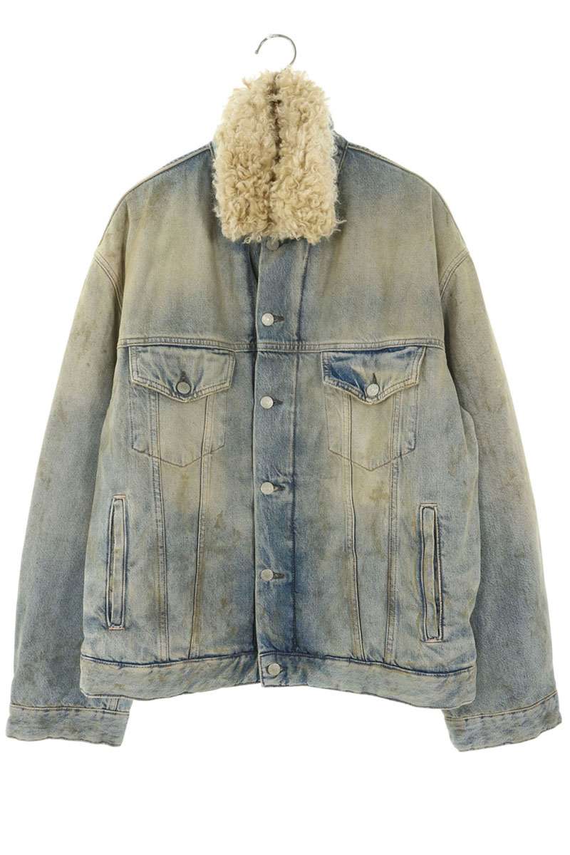 ACNE STUDIOS Vintage Boa Lined Denim Jacket Indigo Size S