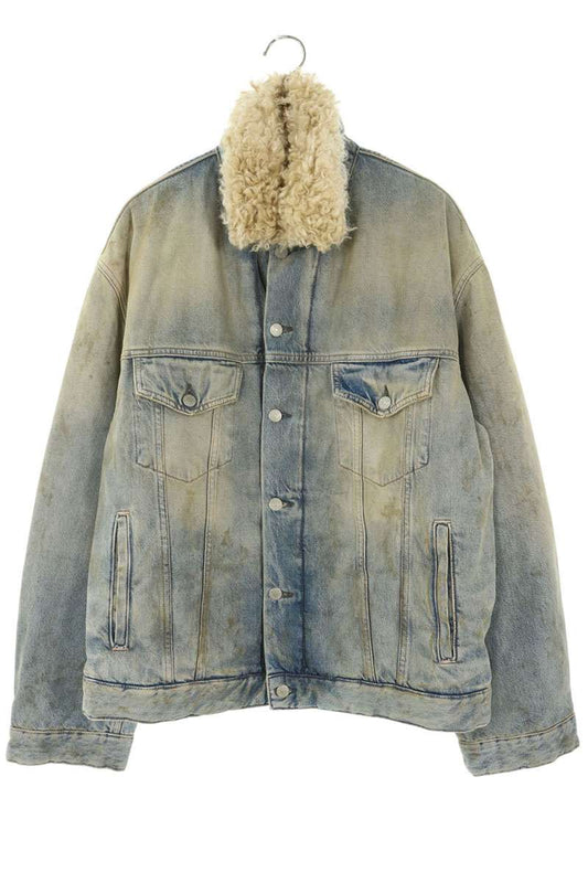 ACNE STUDIOS Vintage Boa Lined Denim Jacket Indigo Size S