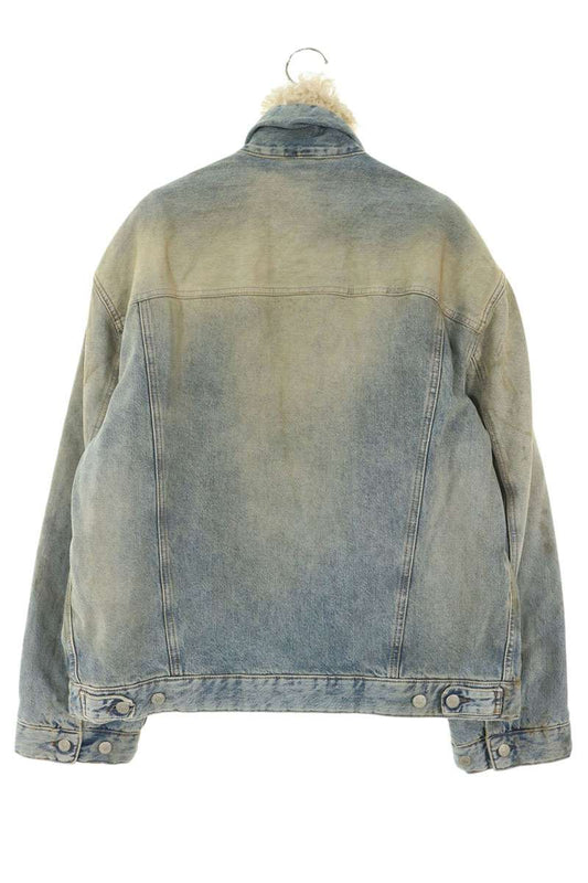 ACNE STUDIOS Vintage Boa Lined Denim Jacket Indigo Size S