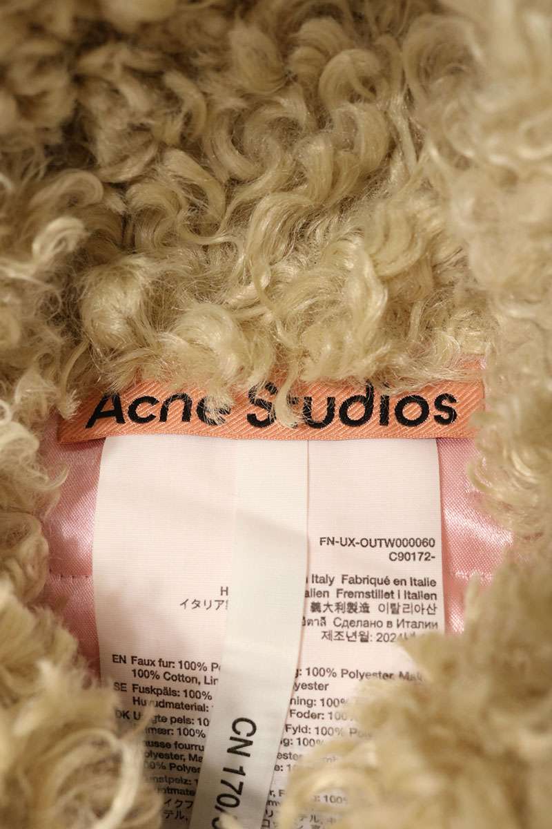 ACNE STUDIOS Vintage Boa Lined Denim Jacket Indigo Size S