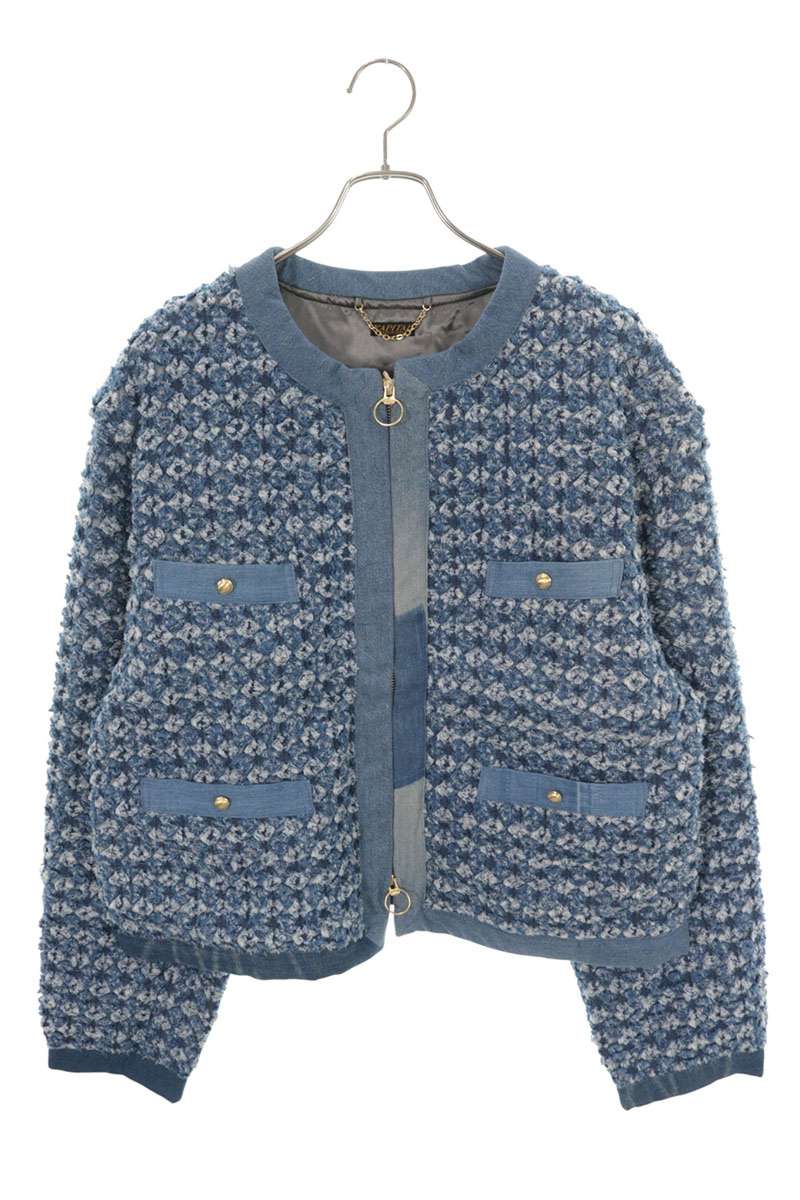 KAPITAL Crushed Napping Quilted Denim Jacket Multi Size 5