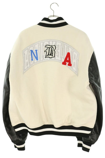 BALENCIAGA x NBA Wool Bomber Jacket White Size 46