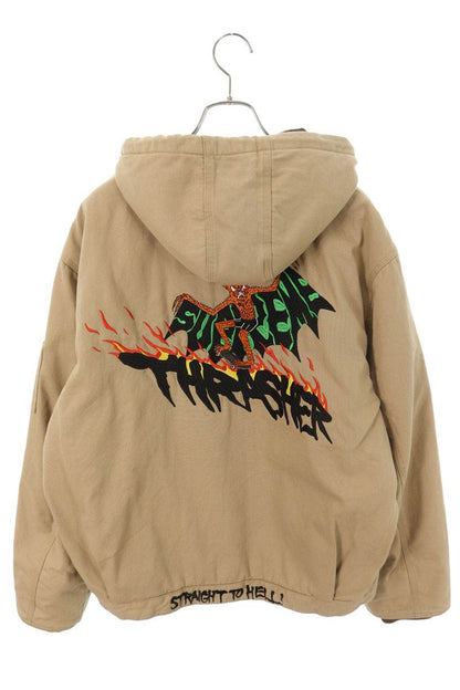 SUPREME x Thrasher 24AW Hooded Work Jacket Beige Size XL