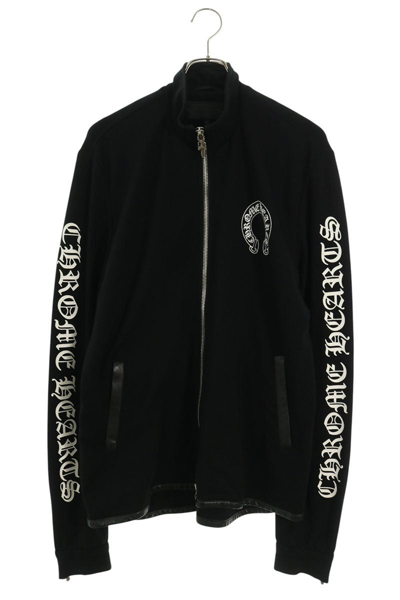 Chrome Hearts Dagger Zip Leather Panel Track Jacket Size L