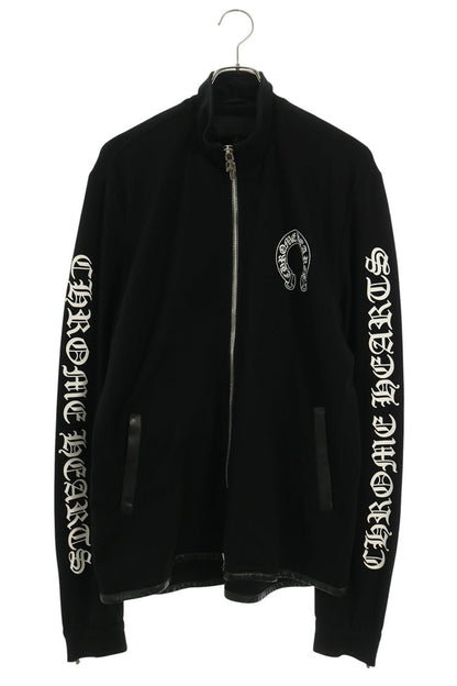 Chrome Hearts Dagger Zip Leather Panel Track Jacket Size L