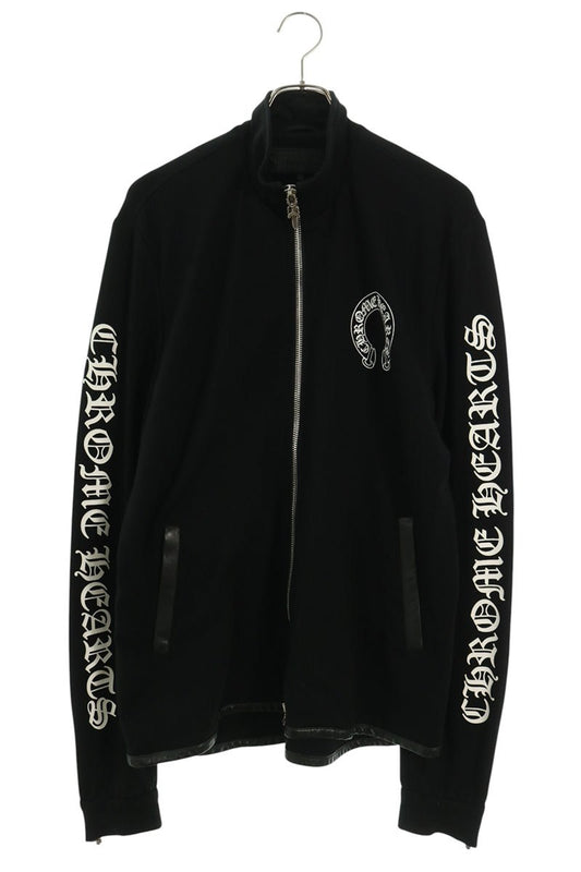 Chrome Hearts Dagger Zip Leather Panel Track Jacket Size L