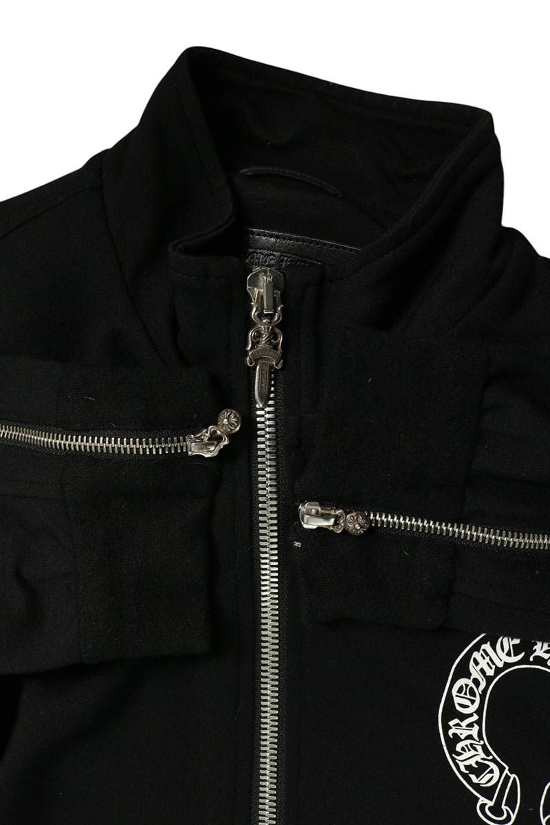 Chrome Hearts Dagger Zip Leather Panel Track Jacket Size L