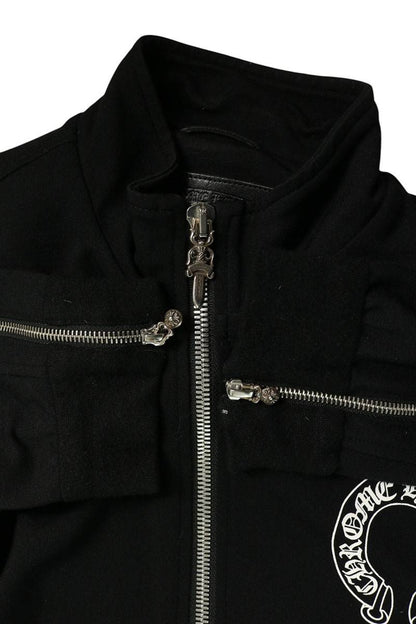 Chrome Hearts Dagger Zip Leather Panel Track Jacket Size L