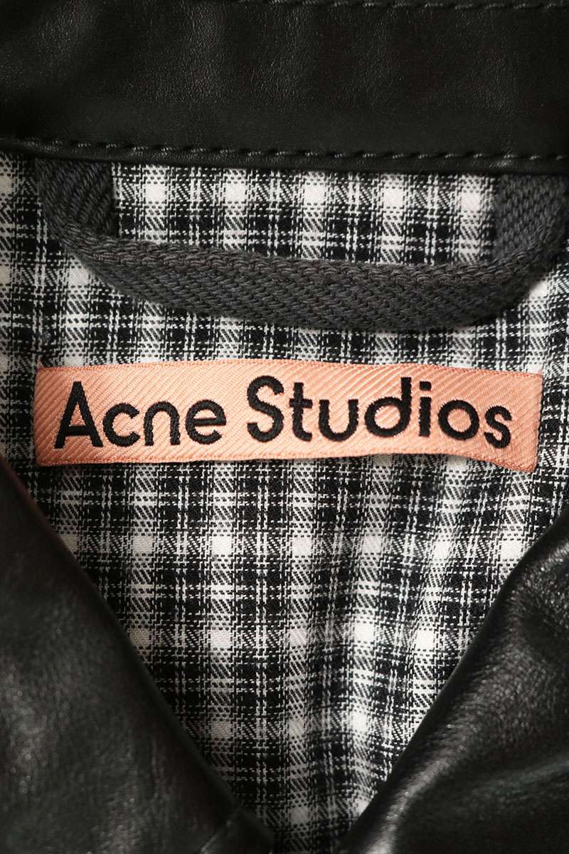 ACNE STUDIOS SS26 Leather Panel Denim Bomber Multi Size 48