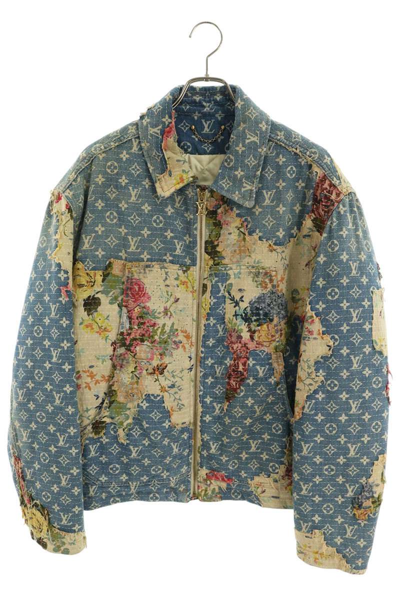 LOUISVUITTON Destroyed Workwear Denim Jacket Size 46